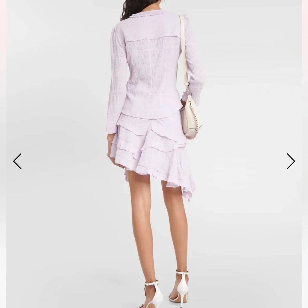 ISABEL MARANT Georgia shirred top in Lilac FR34 - Picture 5 of 7